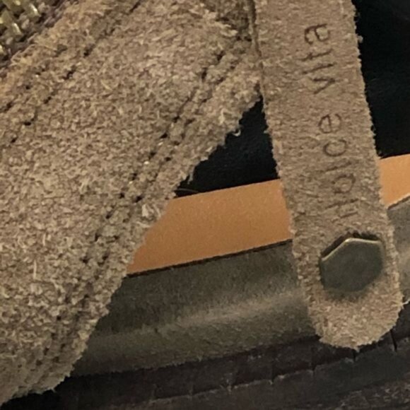 dolce vita brown suede zip up chunk heel open toe shoes size 9.5 READ - Picture 9 of 13